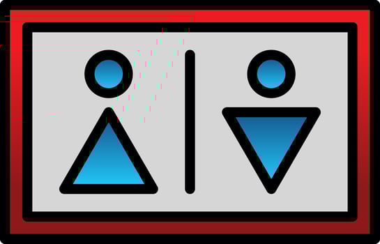 Bathroom Sign Vector Icon Design