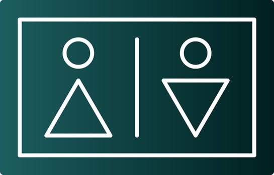 Bathroom Sign Vector Icon Design