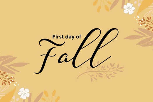 First day of Fall holiday concept vector