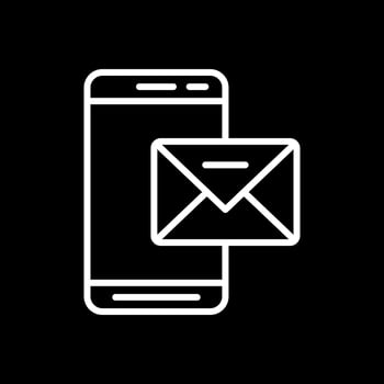 Mobile Mail  Vector Icon Design