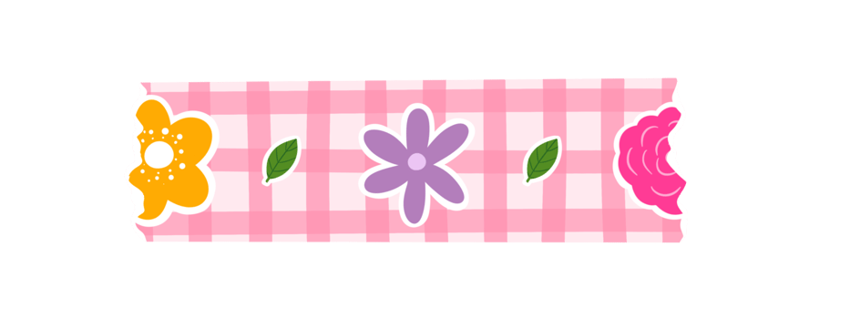 Cute plaid washi tape png