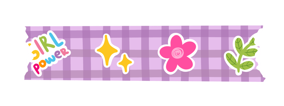 Cute plaid washi tape png