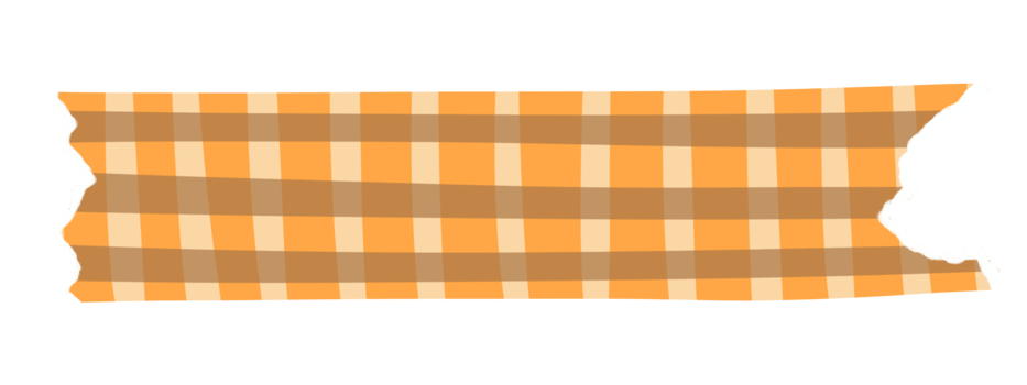 Cute autumn washi tape png