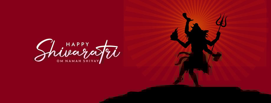 Maha Shivratri Illustration Of Lord Shiva Silhouette Design vector
