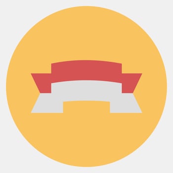 Icon ribbon. Indonesian independence day celebration elements. Icons in color mate style. Good for prints, posters, etc. vector