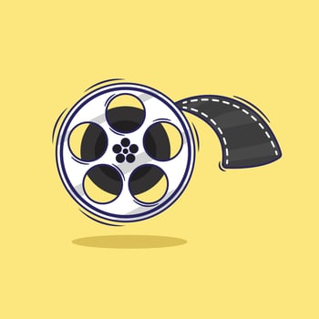 Free vector cartoon film roll illustration