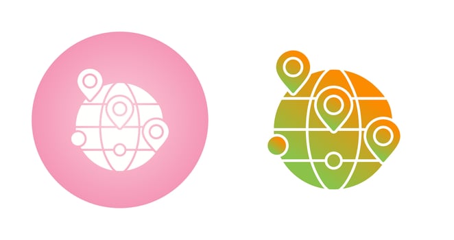 Worldwide Location Vector Icon
