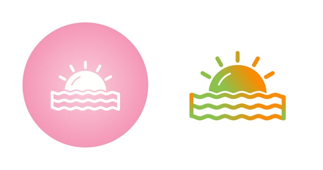 Sunset Vector Icon