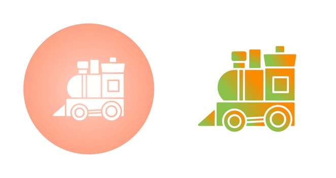 Toy Train Vector Icon