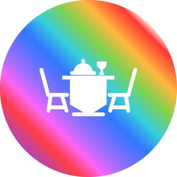 Dinner Table Vector Icon
