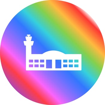 Airport Building Vector Icon