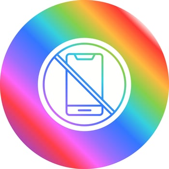 No Cell Phone Vector Icon