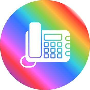 Land Line Phone Vector Icon
