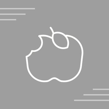 Apple Eaten Vector Icon