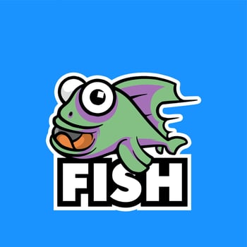 Cute fish predator vector