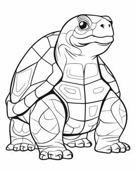 turtle coloring pages for kids vector
