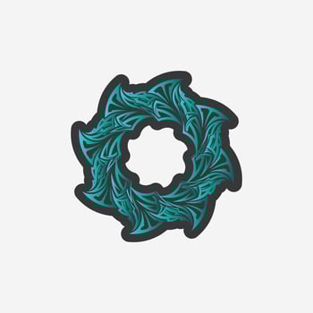 black tribal vector logo design icon and sign tribal