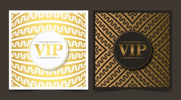 luxury vip card design template vector