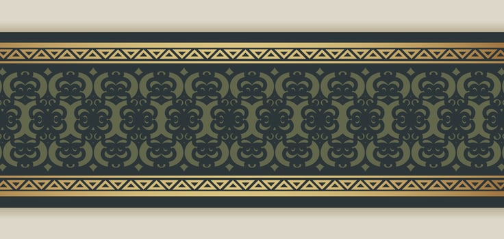 Elegant golden ornamental border template vector