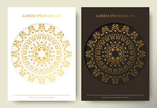 luxury cover background with mandala vector