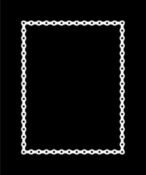 Frame for Picture or Photo Image Create from Chain of the Motorcycle, Bike, Bicycle or Machine. Vector Illustration