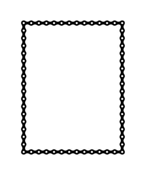 Frame for Picture or Photo Image Create from Chain of the Motorcycle, Bike, Bicycle or Machine. Vector Illustration