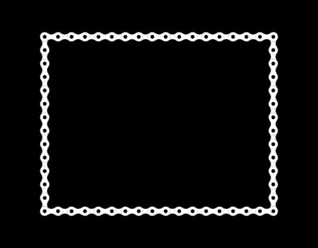 Frame for Picture or Photo Image Create from Chain of the Motorcycle, Bike, Bicycle or Machine. Vector Illustration