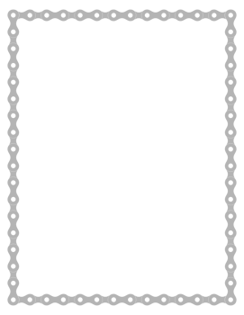 Frame for Picture or Photo Image Create from Chain of the Motorcycle, Bike, Bicycle or Machine. Format PNG