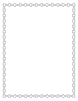 Frame for Picture or Photo Image Create from Chain of the Motorcycle, Bike, Bicycle or Machine. Format PNG
