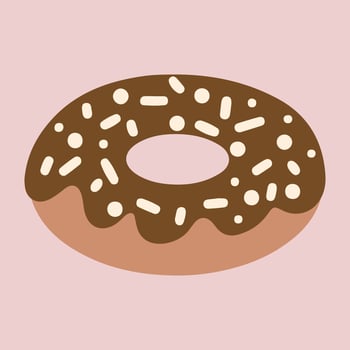 Donut clipart design vector and illustration