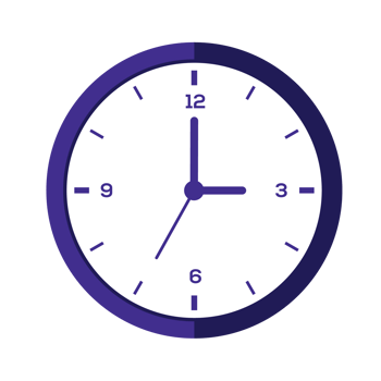 Glossy Face Clock Flat, Clock Face Isolated, Classic And Modern Wall Clock For UI UX Design, Presentation, Website And Apps, Office Hour, Deadline, Schedule Icon png