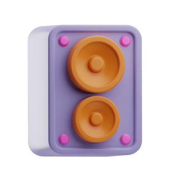 birthday party Speaker illustration 3d png