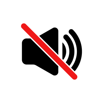 No Sound Icon, No Noise, Mute Button, Keep Your Volume Lower, Silence Icon, Speaker Icon, Megaphone Symbol, Turn Off Button With Red Cross Musical Design Elements png