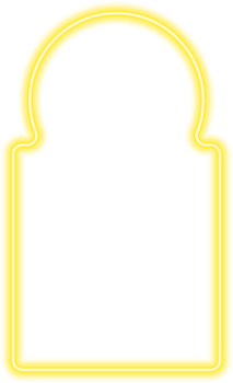 Ramadan islamic frame. Neon arch shape. Muslim door and window. Arabian bright template. png