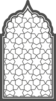 Ramadan window with pattern. Arabic frame of mosque door. Islamic design template. Oriental decoration with ornament. png