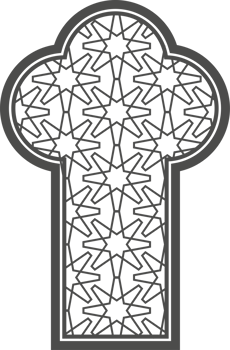 Ramadan window with pattern. Arabic frame of mosque door. Islamic design template. Oriental decoration with ornament. png