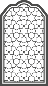 Ramadan window with pattern. Arabic frame of mosque door. Islamic design template. Oriental decoration with ornament. png
