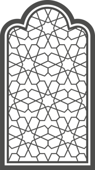 Ramadan window with pattern. Arabic frame of mosque door. Islamic design template. Oriental decoration with ornament. png