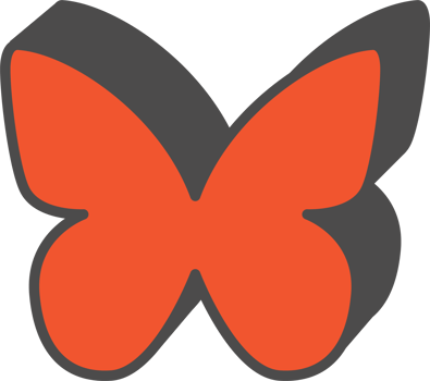 Abstract geometric element. Neobrutalism graphic shape. Minimal groovy Y2k retro sticker. Retro label. Simple red butterfly png