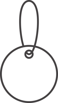 Price tag icon. Outline gift label for sale and discount product. Bagadge sign with ribbon. png