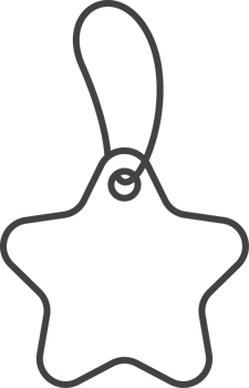 Price tag icon. Outline gift label for sale and discount product. Bagadge sign with ribbon. png