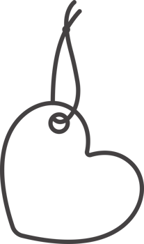 Price tag icon. Outline gift label for sale and discount product. Bagadge sign with ribbon. png