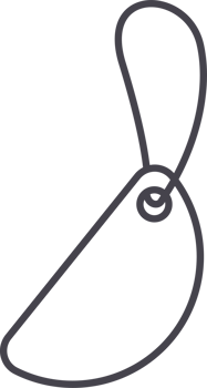 Price tag icon. Outline gift label for sale and discount product. Bagadge sign with ribbon. png