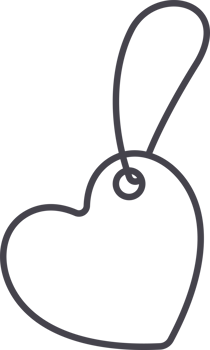 Price tag icon. Outline gift label for sale and discount product. Bagadge sign with ribbon. png