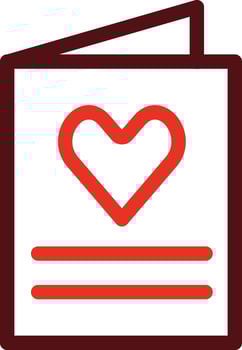 Wedding Invitation Glyph Two Color Icon For Personal And Commercial Use. vector