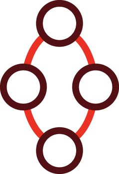 Oval Glyph Two Color Icon For Personal And Commercial Use. vector