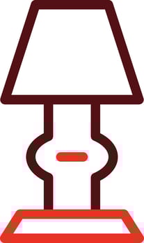 Table Lamp Glyph Two Color Icon For Personal And Commercial Use. vector
