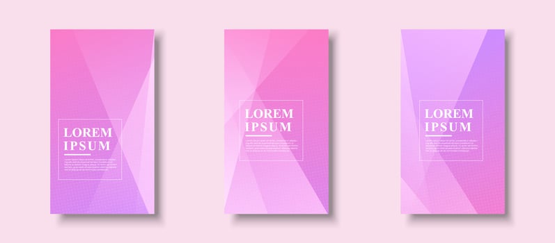 Creative Story Pack background. colorful, gradation, pink and purple, abstract vector