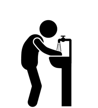 Hand washing, clean hands, hygiene, wash up, soap and water Hand hygiene, hand cleanliness, hand scrubbing, rinse hands vector