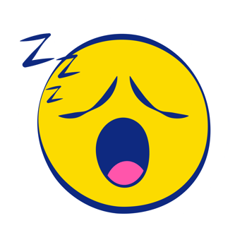 Sleepy Grunge Emoticons White Outline Style png
